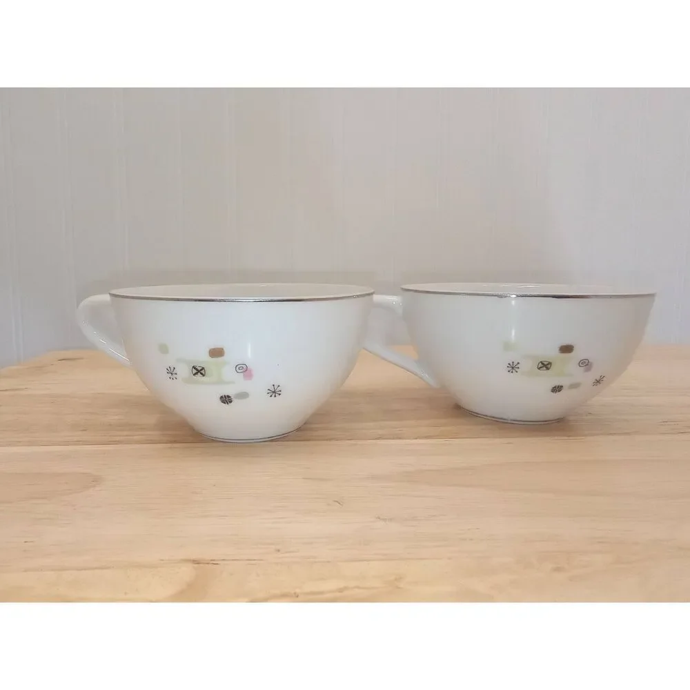 Two vintage MCM Laurel China tea cups 